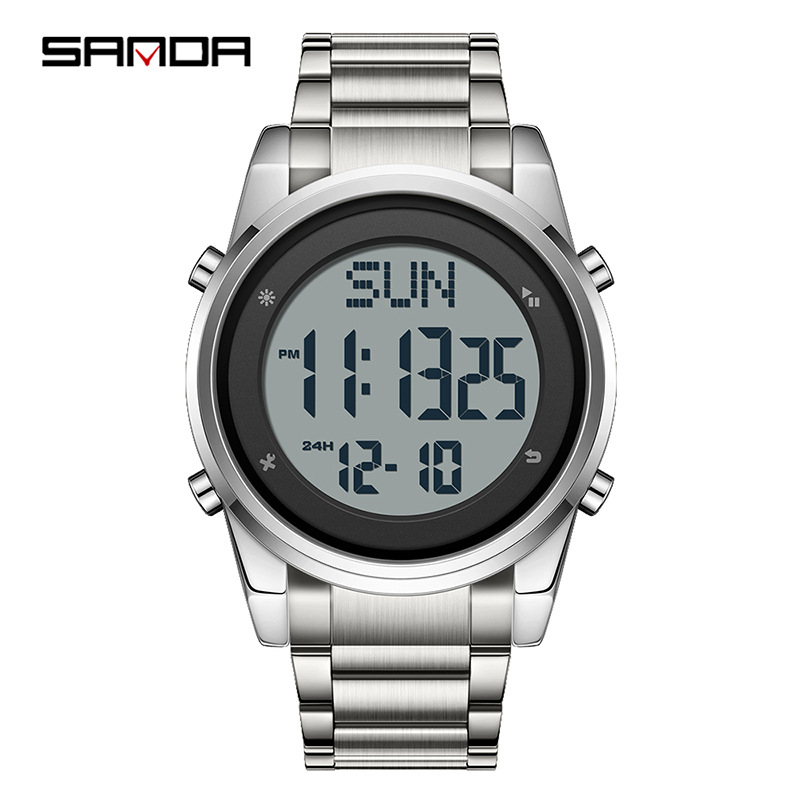 Sanda relojes adolescentes de secundaria primaria relojes de pulsera masculinos nocturna despertador impermeable multifuncional al por mayor