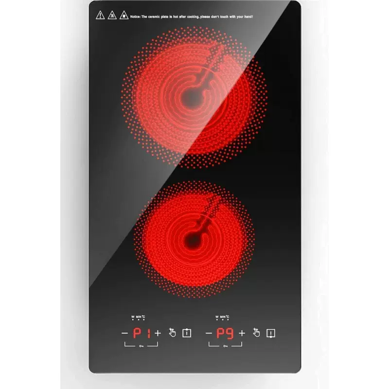 Electric Cooktop 2 Burners,110v Electric Stove Top,ANHANE In