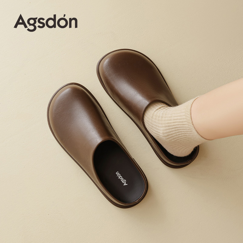 Augu Shi Deng Baohe zapatillas para mujeres 2026 nueva primavera con suela gruesa zapatillas casuales de un pie no se cansará zapatos de pie único