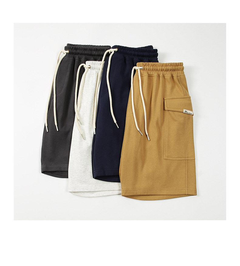 Vêtements de travail japonais d'été pour hommes, shorts tricotés avec grandes poches, capris Amikaki sport rétro_voghion.com