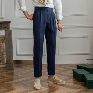 Trousers Men's Nine-point Slim Business Dress Casual New Pants Small Feet Summer High-end Fashionable Suit Pants for Men