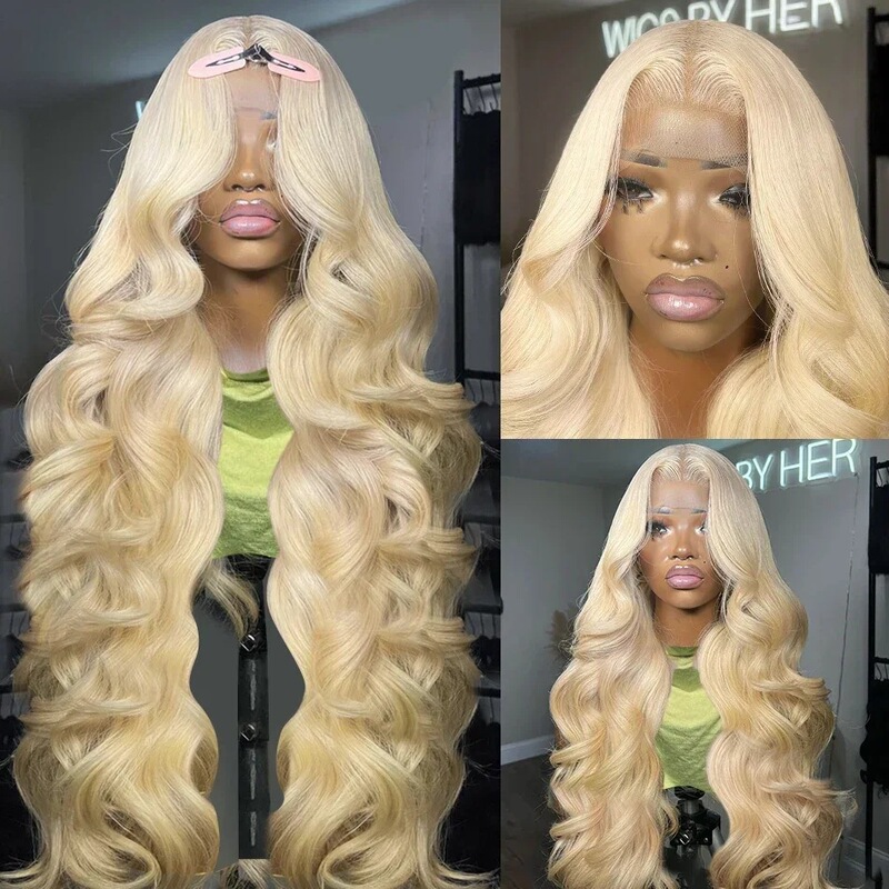 Amazon Cross-Border Hot Selling Light Golden Long Curly Big Wave Wig Chemical Fiber Front Lace Wig Fashionable and Natural Amazon Cross-Border Hot Selling Light Golden Long Curly Big Wave Wig Chemical Fiber Front Lace Wig Fashionable and Natural