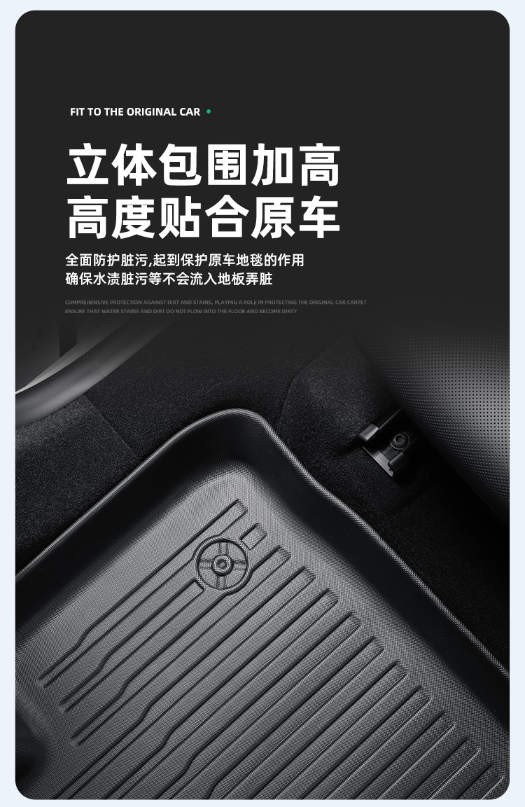 Suitable for 25 Tesla Model Yl Car Floor Mats, Stain-Resistant and Waterproof Special Car Floor Mats, Tpe Floor Mats