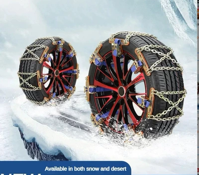 Tire snow chain Thickened Snow Tire Chain, Emergency Chain - standard-configuration-8-pieces-165-215