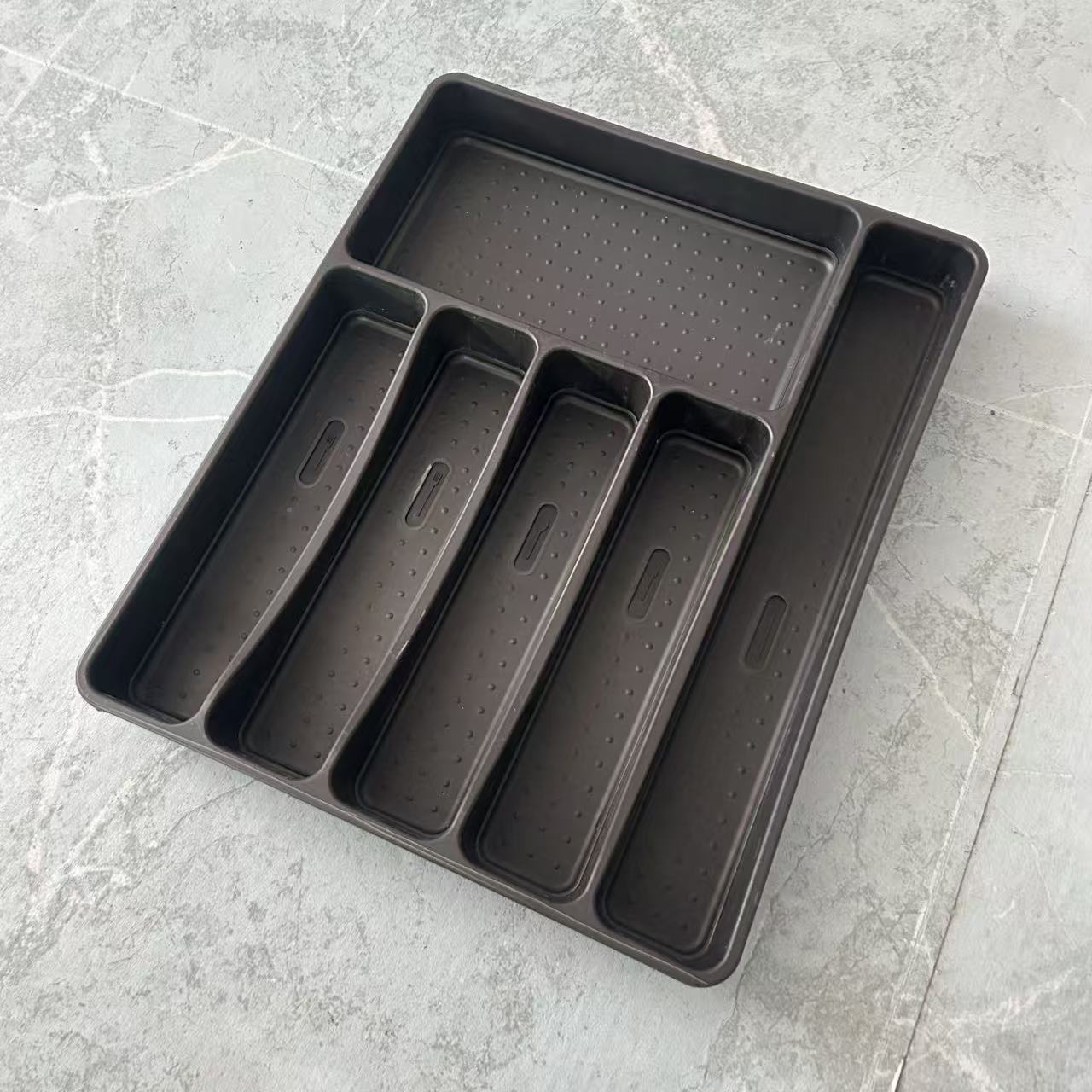Caja de almacenamiento integrada para cuchillos y tenedores de cajón para cubiertos, caja de bandeja de seis compartimentos, cuchillos y tenedores, palillos y cuchara