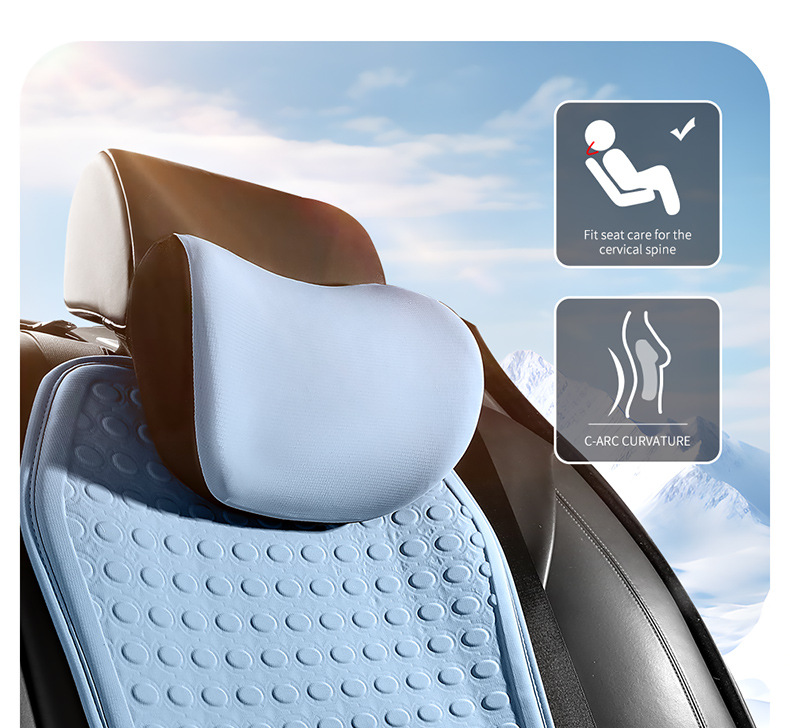 Amazon Summer Car Cooling Pad Single Piece Gel Seat Cushion Breathable Silicone Cooling Car Seat Cushion Multi-Piece Seat Cushion Cover