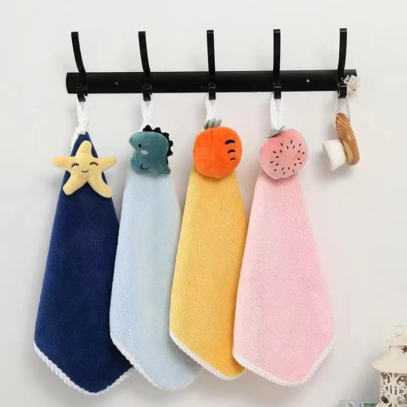 サンゴのぬいぐるみの星の手拭きは台所のトイレの子供の手拭きの柔らかい吸水の雑巾をかけることができます。|undefined