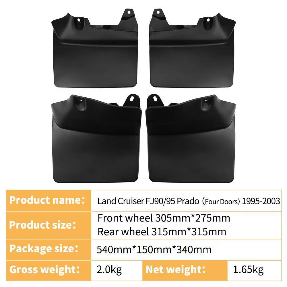 Para el dominante Prado Land Cruiser FJ90 Prado 1995-2003 Guardabarros de cuatro puertas