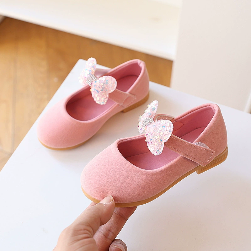 Обувь для детей с бантом для принцессы, мягкая подошва