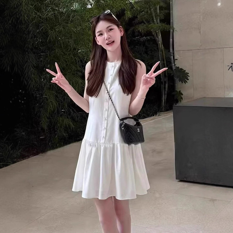 French-Style Trendy Tencel Linen Dress for Women, 2025 Summer Fashion, Super Stylish and Slimming Tank Dress, Short Dress