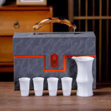 白酒分酒器高级感家用高档五粮液节节高升酒具陶瓷冰种茅台洋酒