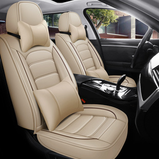 Cross-border wear-resistant conjoined head split head car seat cover full leather universal car seat cushion