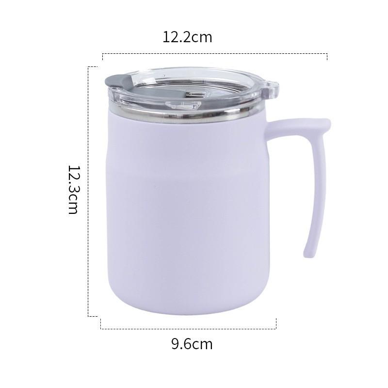 304 taza de acero inoxidable de alto valor de la cara de los estudiantes de oficina taza de agua doméstica de lujo ligera taza de paja de aislamiento térmico de alta calidad