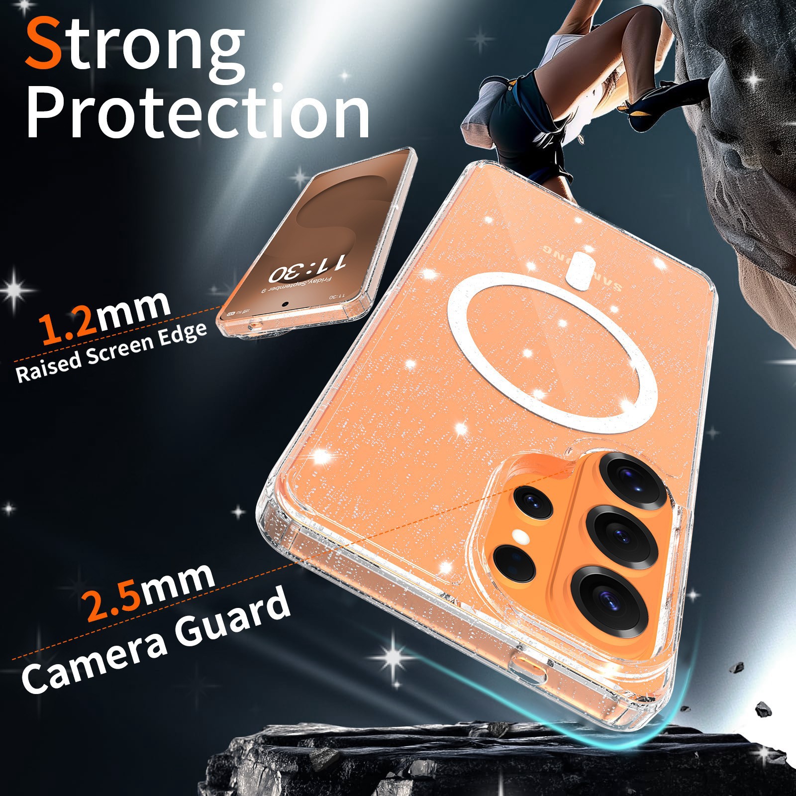 Best-selling In Brazil, Suitable For Samsung Galaxy S26 Plus, High-transparency Glitter High-quality Phone Case, Full_voghion.com
