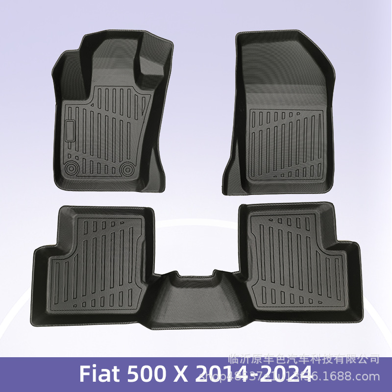 Europa para Fiat 500 X 2014 - 2024 combustible 3D todo el tiempo TPE cojín de pie de automóvil