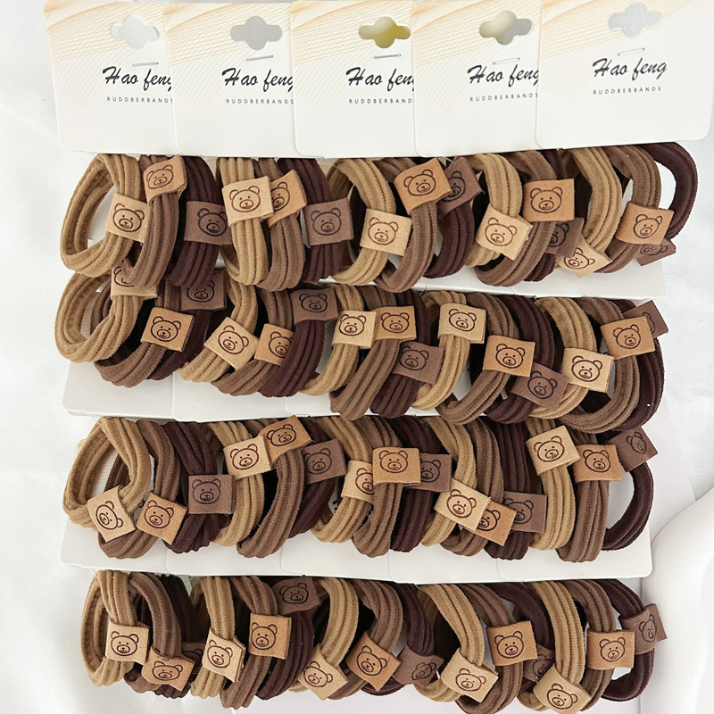 Thickened Widened Bold Simple High Elastic Seamless Towel Ring Head Rope Female Tie Head Rubber Tendon Supermarket Two Yuan Yiwu