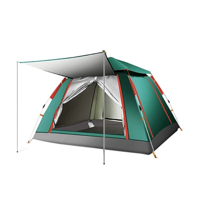Avtomobil dam çadırları 3-4 Person Beach Quick - dark-green-silver-glue-small-size-3-4-people