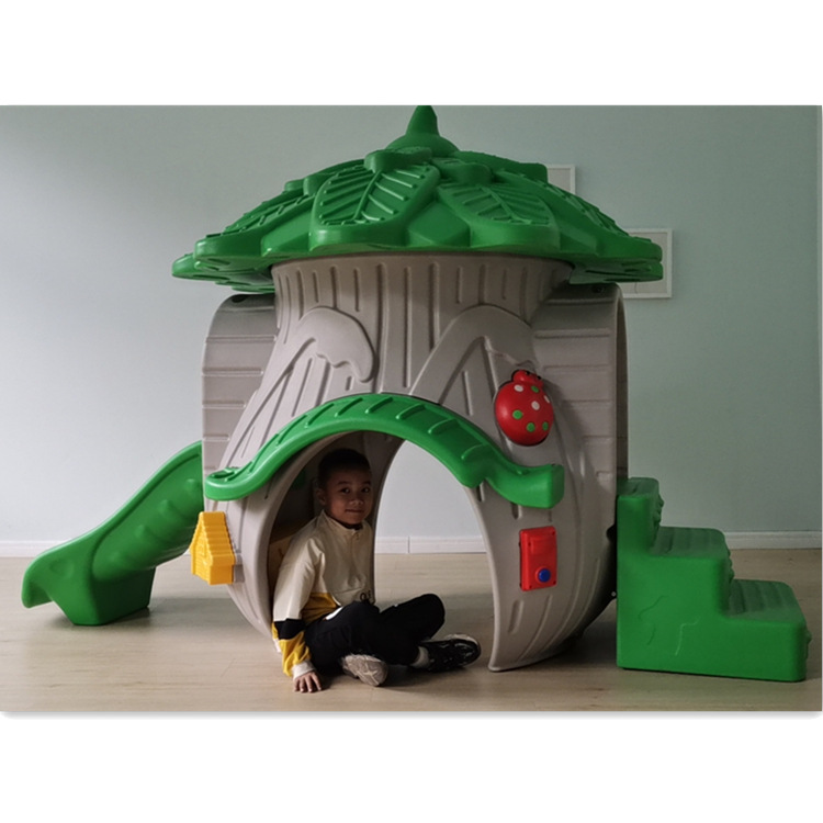 廠家批發幼兒園樹葉小屋娃娃家兒童塑料城堡仿真屋小房子
