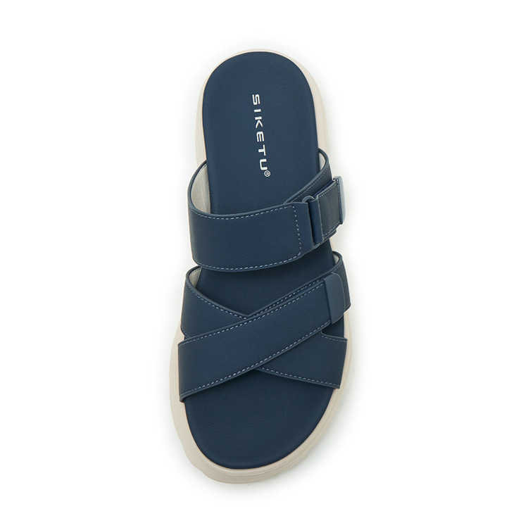 Dép sandal nữ đế dày quai chữ V có dán chống trượt phong cách thể thao — màu hồng, Xanh ngọc lam tốicolor, màu mơ chi tiết 31