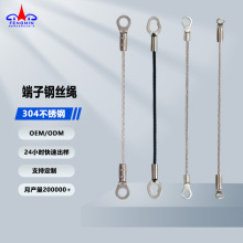 鱼眼端子钢丝绳导电连接专用保险绳不锈钢灯具吊绳灯饰五金配件