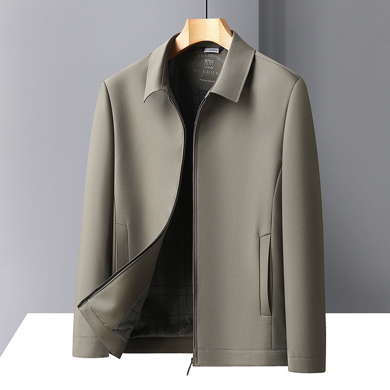 high quality Middle-aged Men's Jacket Spring New Style Middle-aged and Elderly Leaders Light Business Laps Jacket Men's Dad Men's Wear