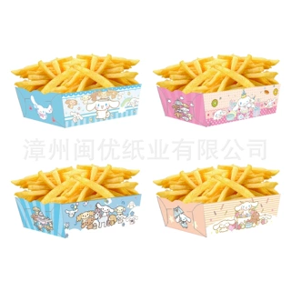 新款玉桂狗主题薯条盒食品盒打包盒生日派对糖果零食爆鸡米花盒