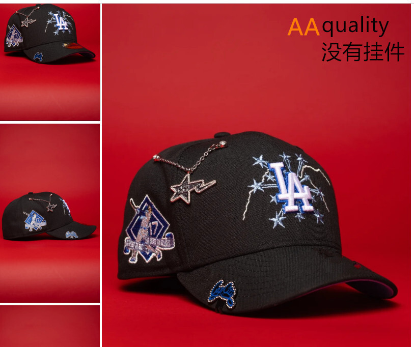 Comercio exterior transfronterizo al por mayor 2026 AA gorra de boca de pato bordado tridimensional ajustable gorra de hip-hop Yankees Dodgers