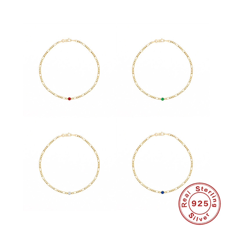 Fashion Geometric Copper Silver Plated Plating Zircon Bracelets