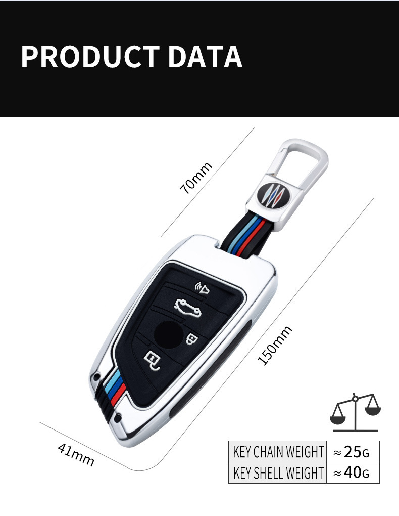 Suitable for 21 Bmw New 5 Series 3 Series X1x2x3x4x5x6 Car Key Cover High-end Buckle Key Bag Protective Case