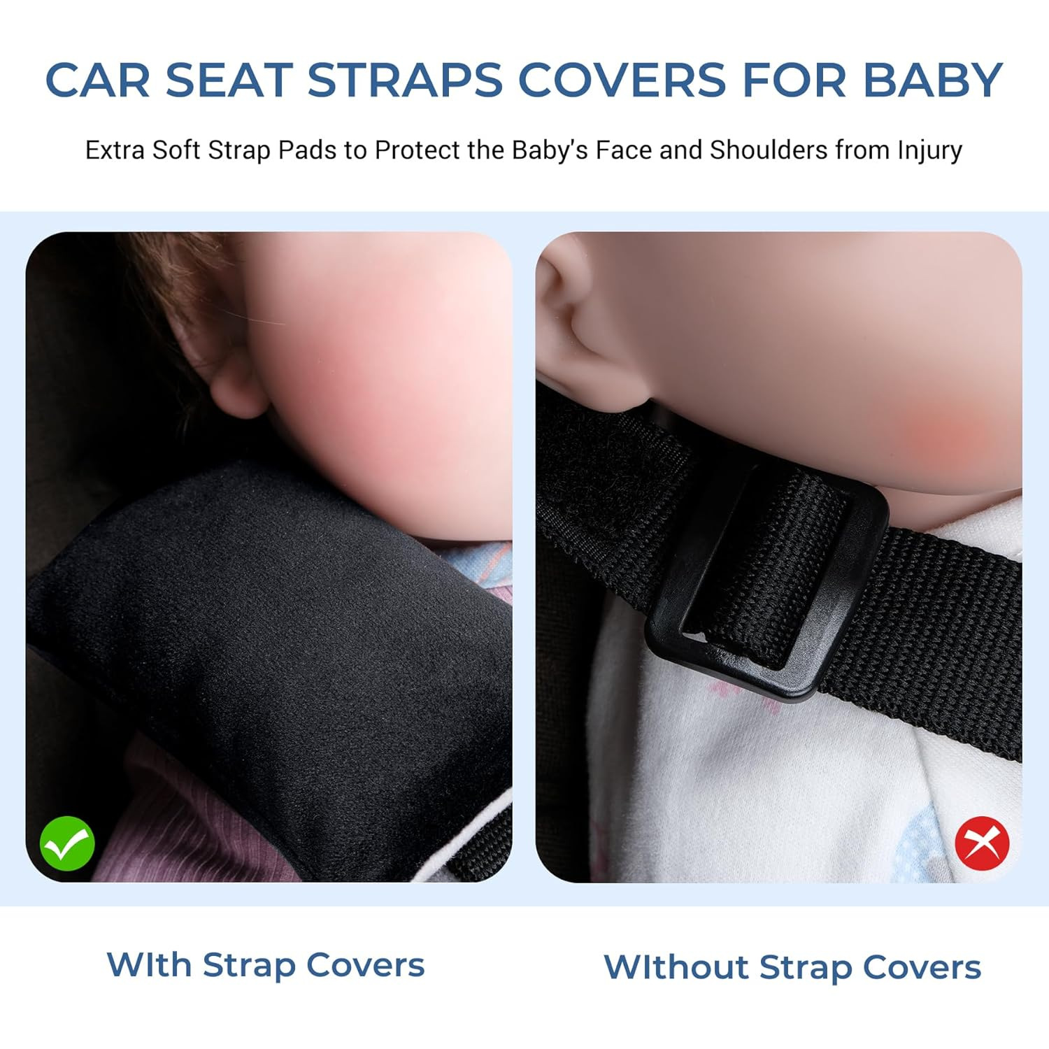 Cross-Border Baby Car Seat Shoulder Pads, Children's Soft and Comfortable Shoulder Straps, Safety Belt Shoulder Protectors, Baby Products Wholesale