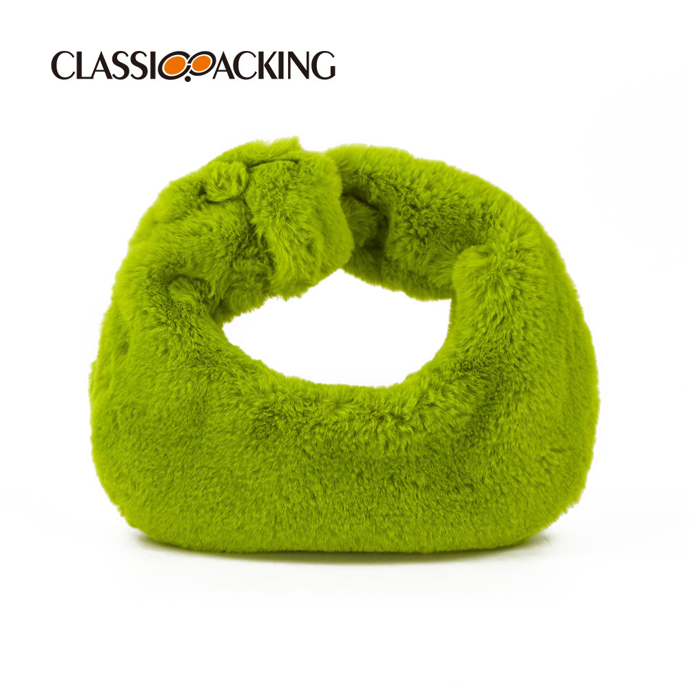 Bolsos de mujer al por mayor de fábrica 2025 otoño e invierno nuevo estilo bolso de felpa bolso de piel sintética bolso de lana simple in