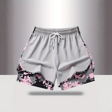 2025欧美跨境夏季女士松紧抽绳休闲运动短裤新款带口袋防走光