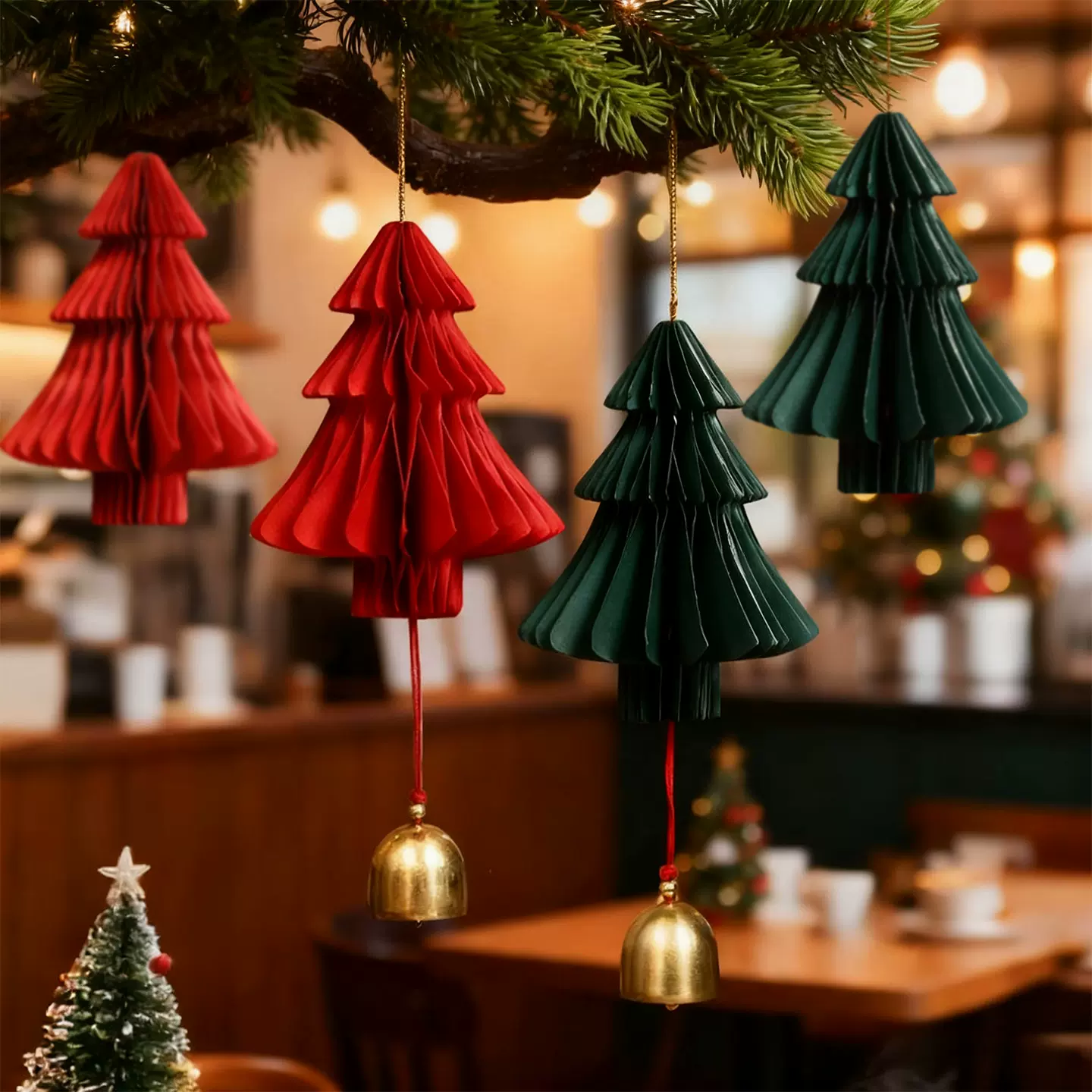 圣诞节挂件装饰品圣诞树铃铛挂饰元旦门挂场景装饰品氛围布置商场
