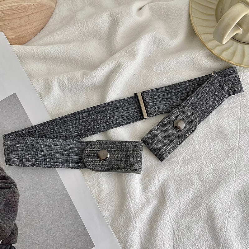 Lazy belt-denim gray-1 piece (opp bag)