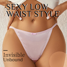 欧美外贸新款女内裤低腰蕾丝无痕性感高弹大码女士三角内裤W186