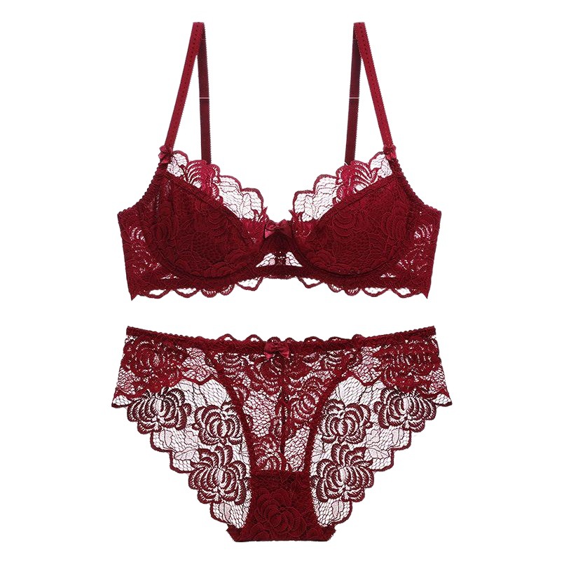 Nueva entrega de una pieza de encaje sexy ropa interior de mujer cómoda delgada más tamaño sujetador traje