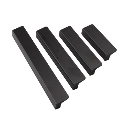 Wholesale Home 7-Character Aluminum Alloy Pull Handle Wardrobe Cabinet Furniture Hardware Knob Black Oxidized