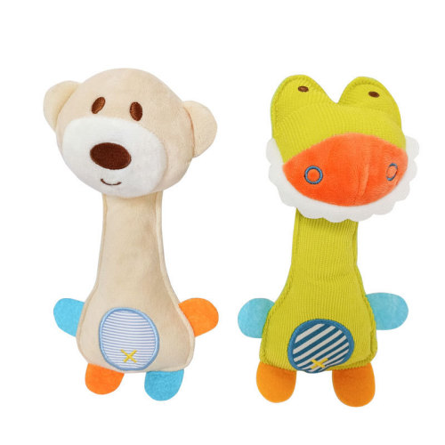 Children's toy rattle rattle stick baby toy animal grab stick hand rattle soothing toy manufacturer supply