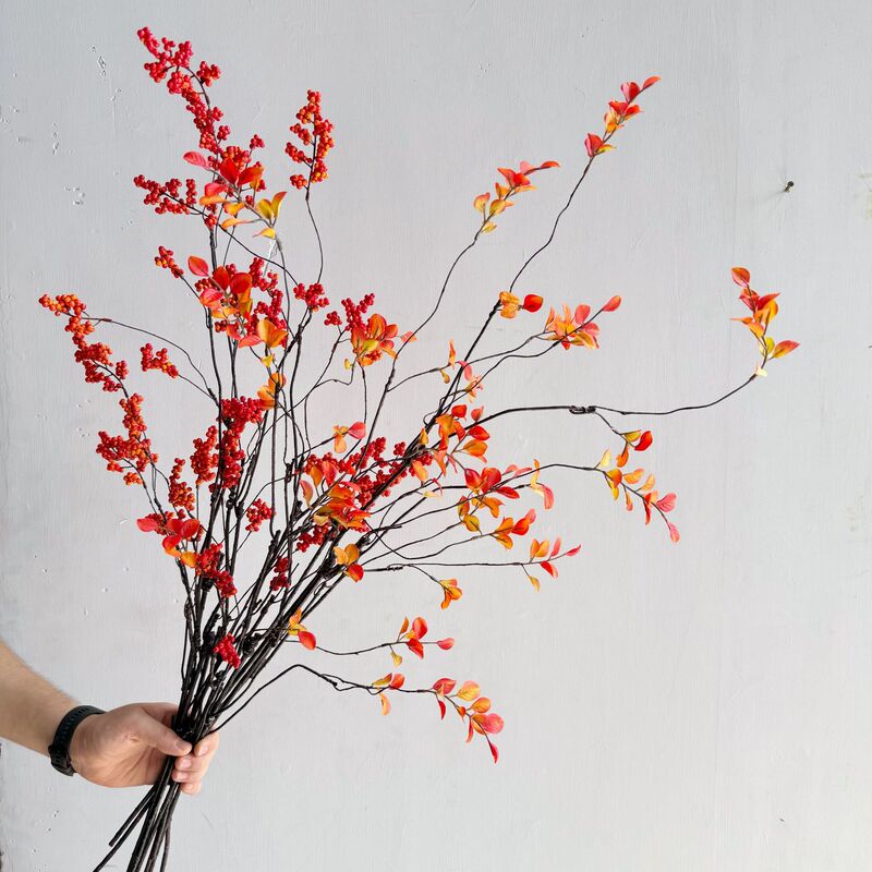 Simulation Autumn Small Maple Leaf String Fruit Autumn Leaf Model House Entrance Art Flower Artistry Decorative Ornaments Leaves