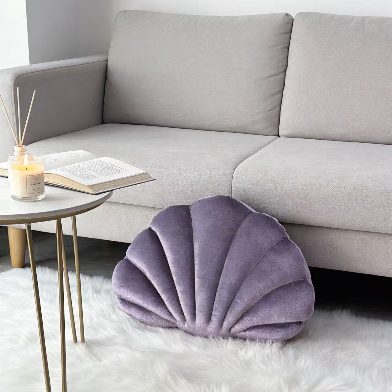 Zhang Yixing's Same Style Plush Shell-Shaped Pillow for Home Aquarium Decoration, Sofa Office Marine Animal Pillow