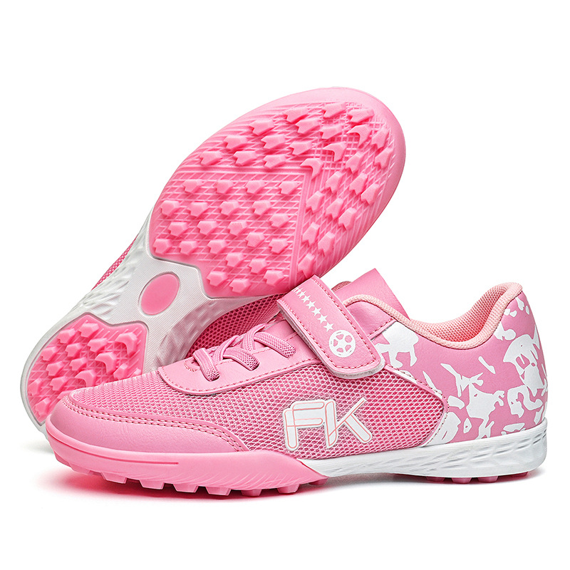 Zapatillas de Fútbol con Cierre de Velcro para Niños TPU y Malla Ligero para Césped Natural y Artificial image 12