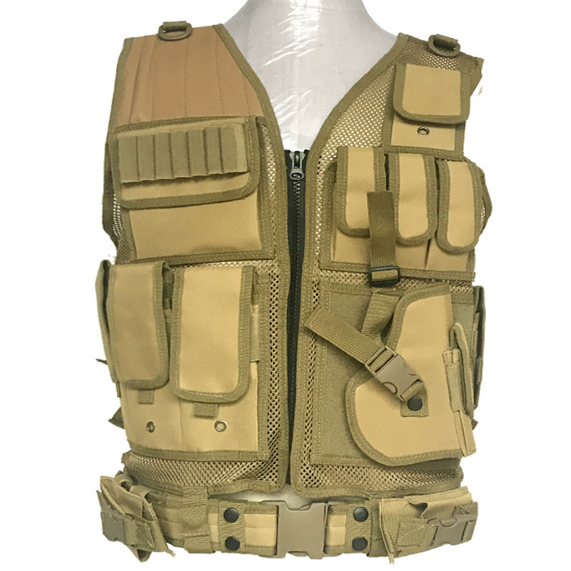 Chaleco táctico 047 explosivo transfronterizo, malla de malla, transpirable y resistente al desgaste, equipo de protección de servicio de entrenamiento al aire libre