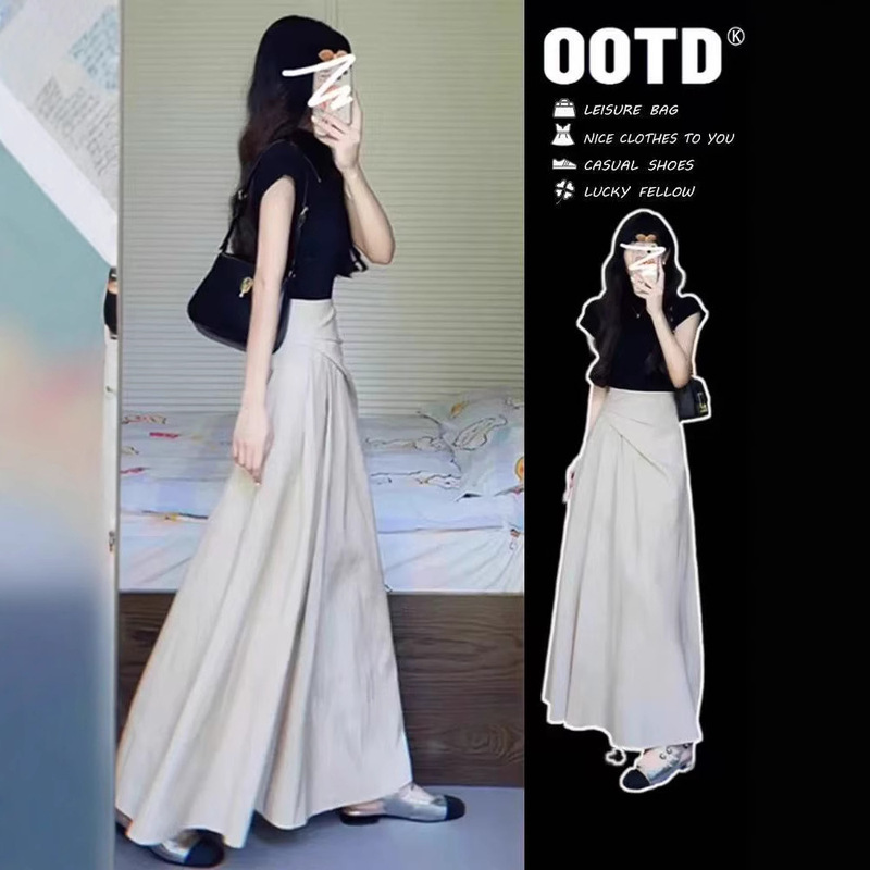 Outfits for Tall and Slightly Chubby Girls to Look Slimmer: 2026 Summer New Slim-Fit, Flattering Long Skirt That's Absolutely Stunning