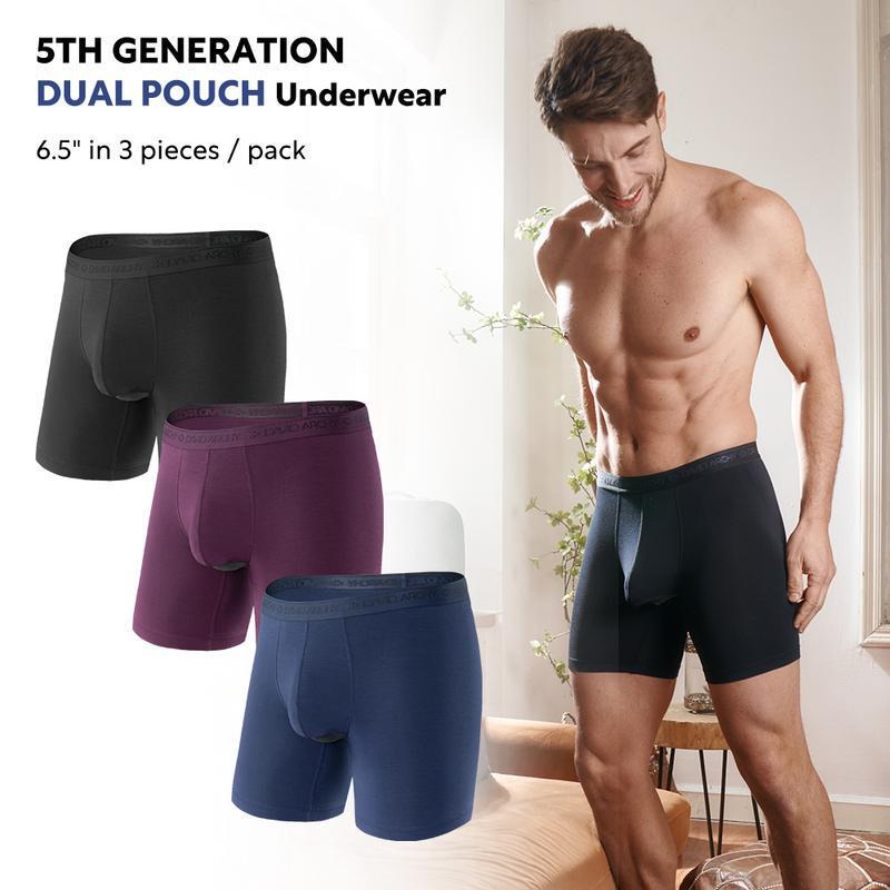 2025 New Cross-Border Dropshipping Men's Underwear Ultra-Fine Modal Double Compartment Boxer Briefs