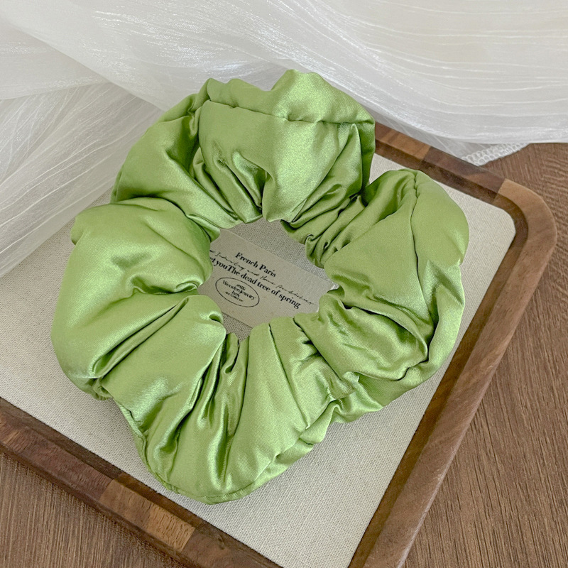 almohada de satén para dormir anillo de cabello de alto nivel coreano relleno de algodón cuerda de cabello bola de cabello