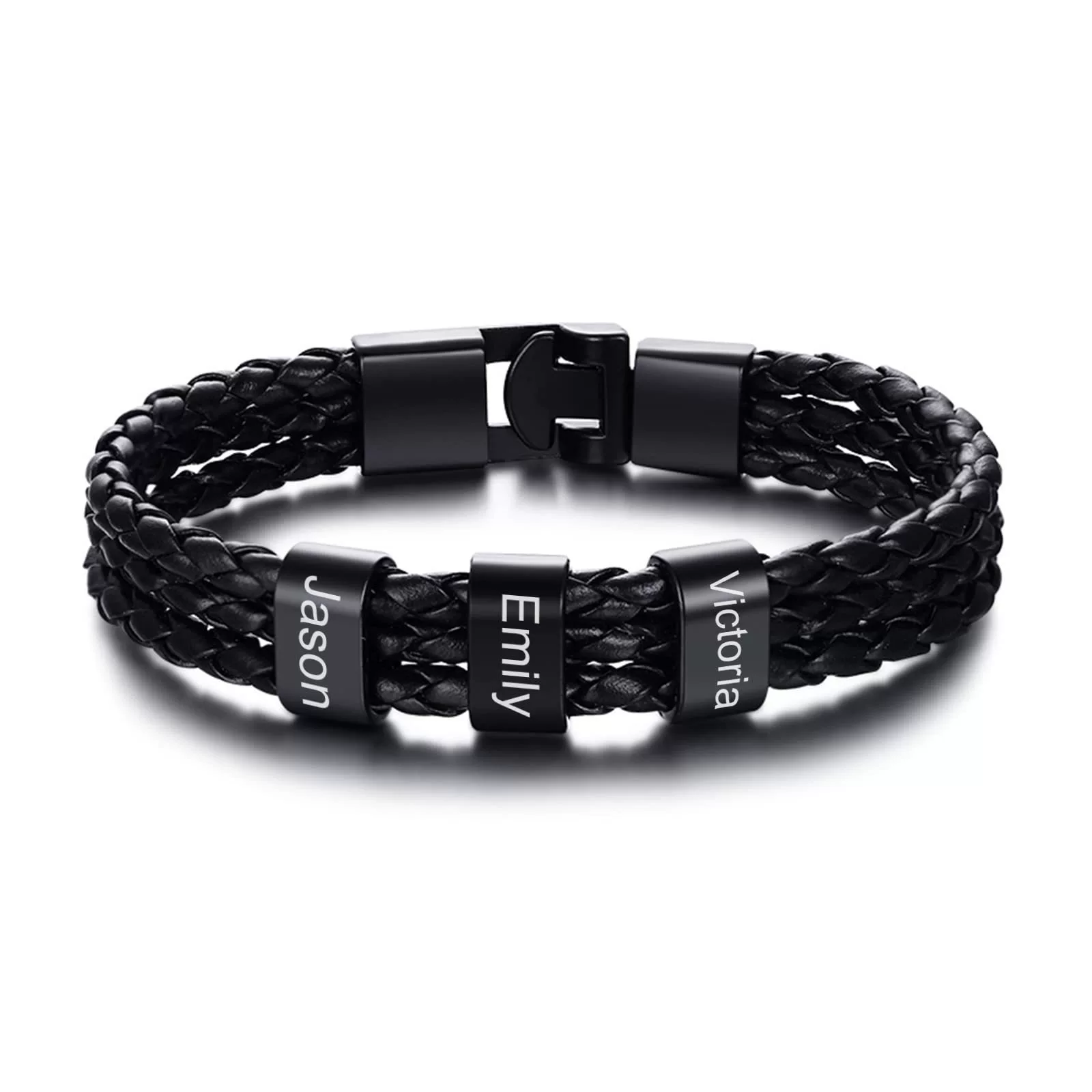 Black bracelet stainless steel