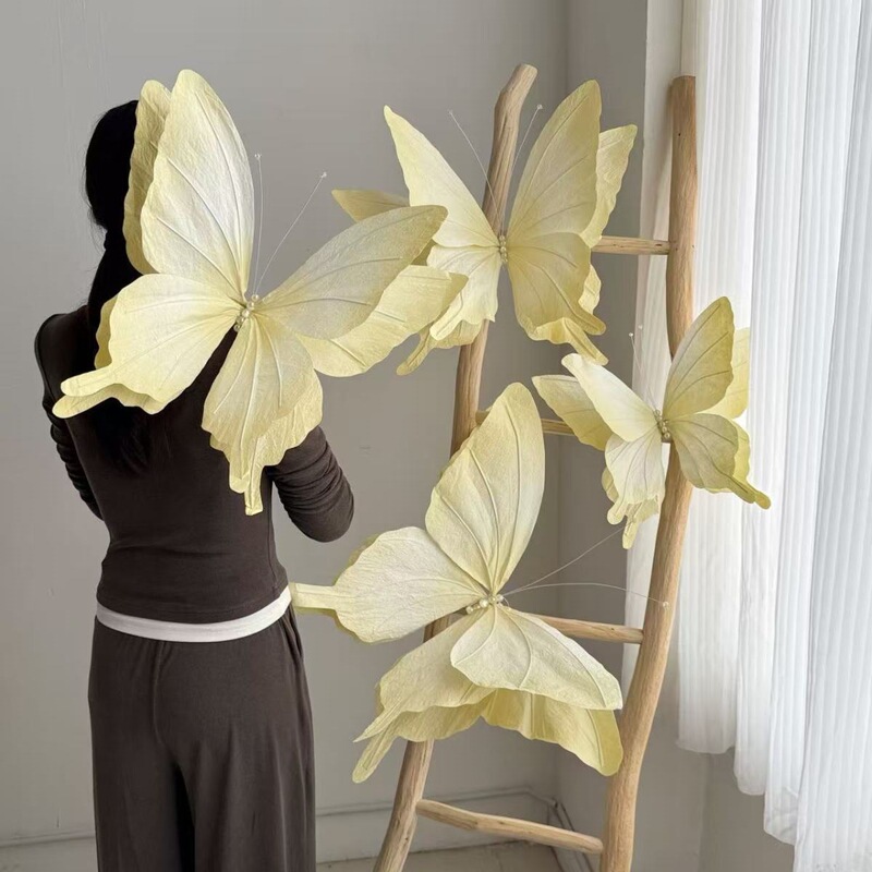 Large Three-Dimensional Dyed Paper Art Simulated Butterfly Flower, Handmade Butterfly Paper Flower, Wedding Mall Window Photography and Visual Display Large Three-Dimensional Dyed Paper Art Simulated Butterfly Flower, Handmade Butterfly Paper Flower, Wedding Mall Window Photography and Visual Display