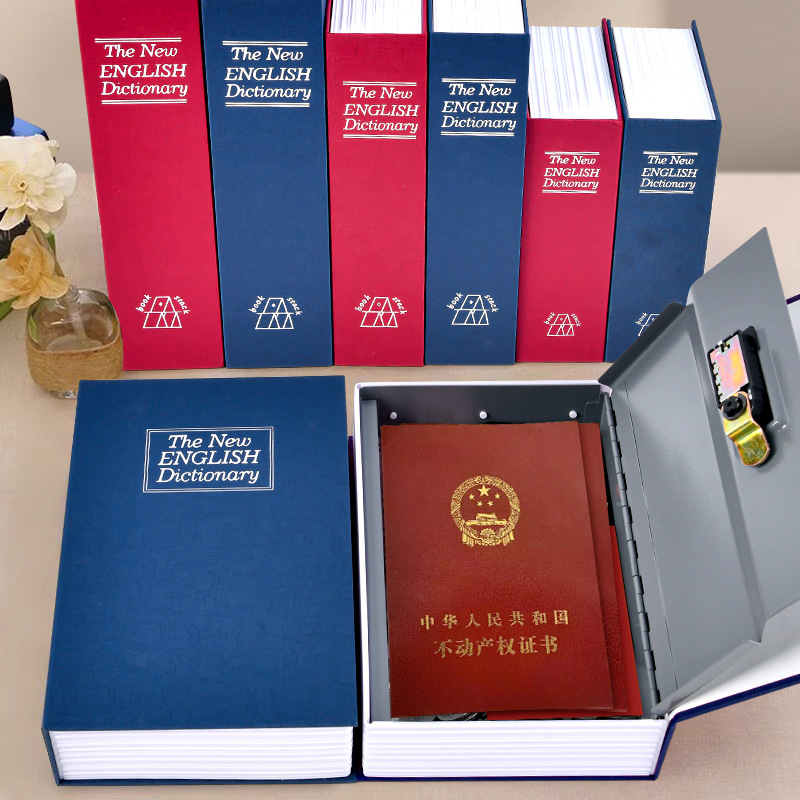 Book safe password box with lock small lock cabinet small money box…