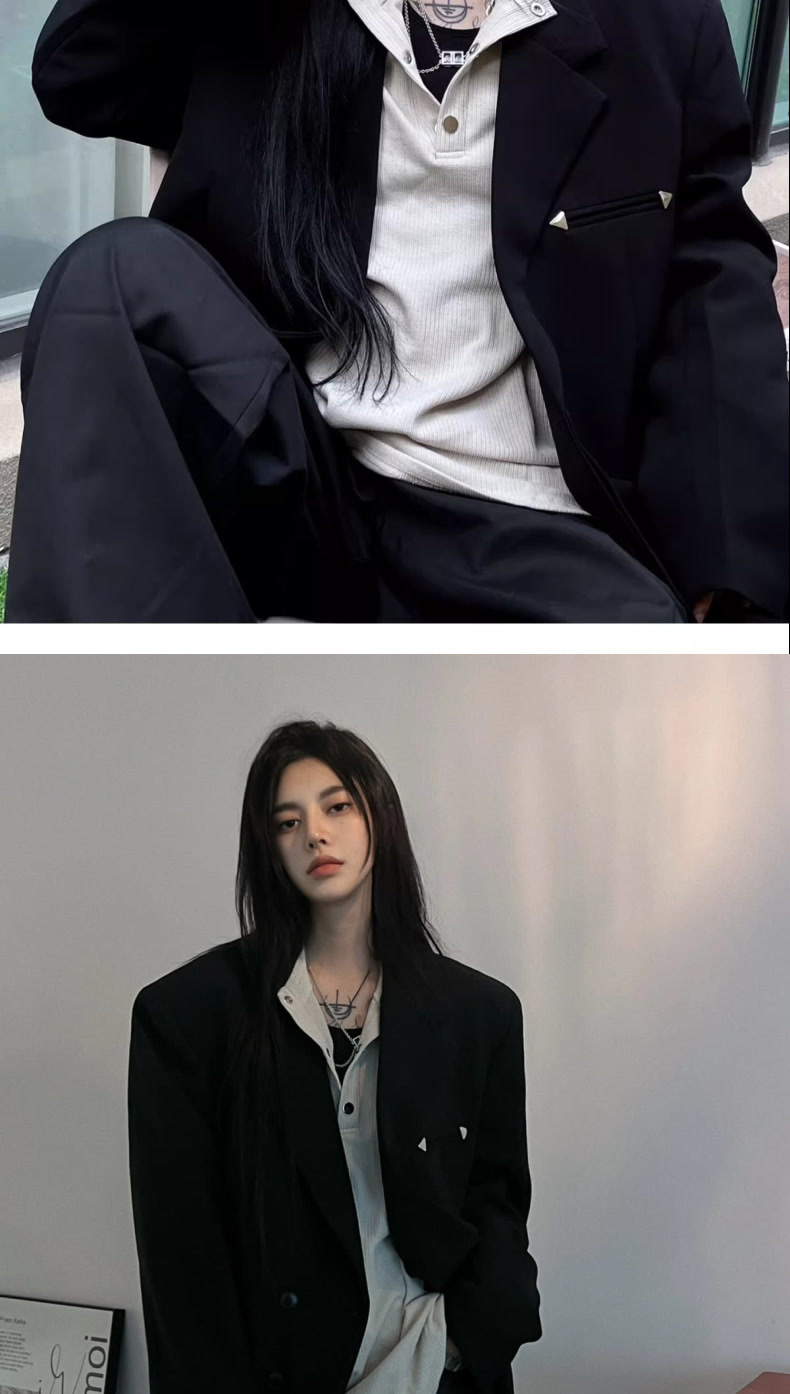Black Slim-fit Women's Blazer For Spring Autumn Elegant Jacket_voghion.com