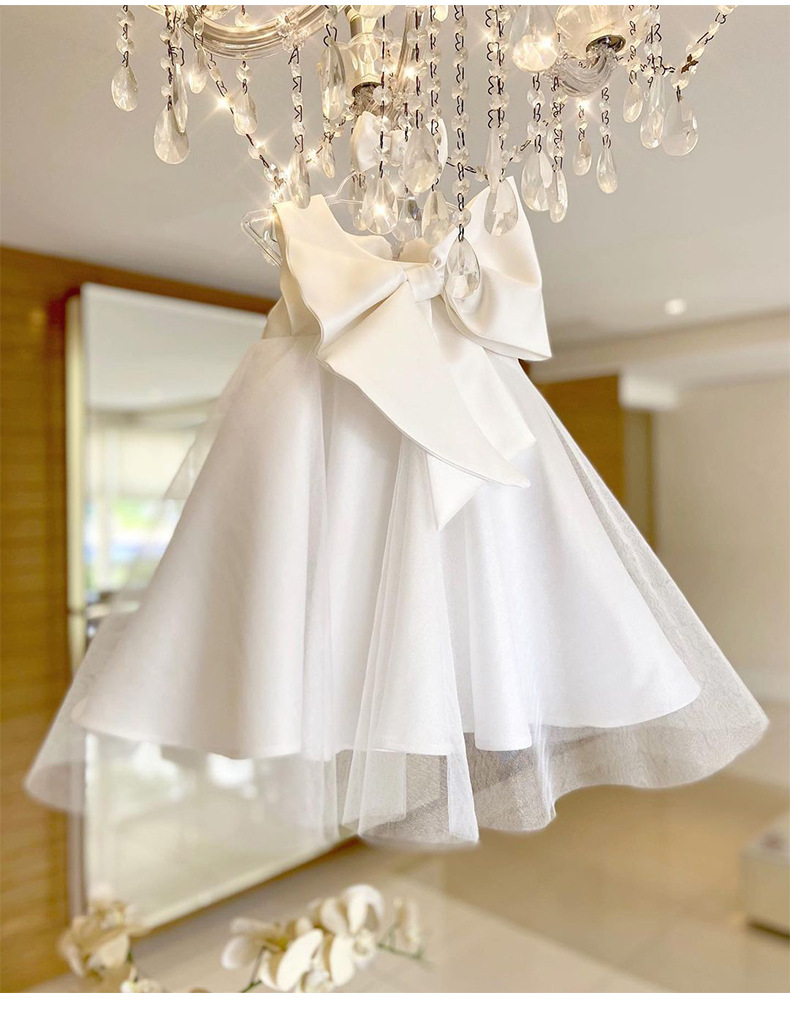 416g Weight Children's Dress Children's Clothing Type Above Knee Dress Length Type Sleeveless Sleeve Length Party Dress Dresses Type Polyester Fabric Type High Waist Waist Line Toddler(3-6Years) Age Group Family Gathering, Party Occasion Round Neck Neckline Loose Fit Type Bow Knot Pattern Summer Season Girl'S Gender Elegant, Princess, Cute Style Elegant Princess Cute Bow Knot Polyester Girls Dresses 1